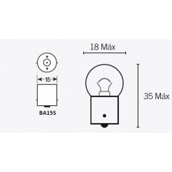 BOMBILLA BA15S 6V-5W VESPA