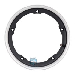 LLANTA ALUMINIO NEGRA BORDE PULIDO TUBELESS 10¨ SIP