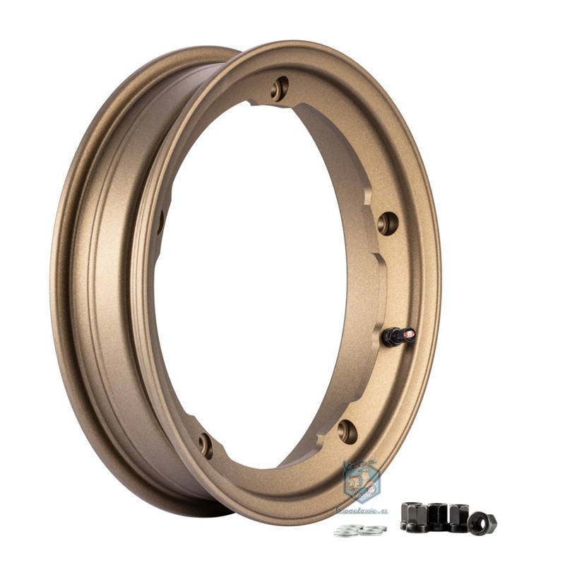 LLANTA ALUMINIO DORADA TUBELESS 10¨ SIP